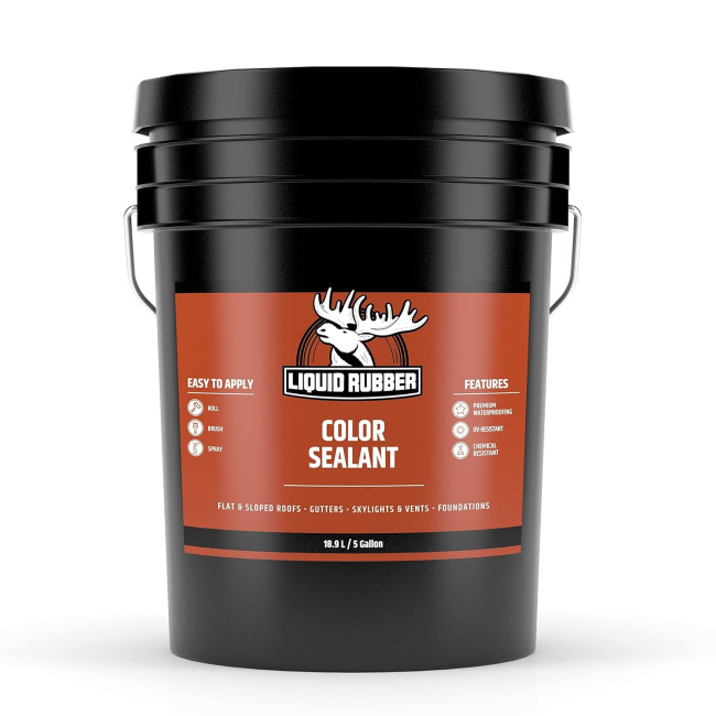 Жидкая резина  Liquid Rubber Color Sealant - Multi-Surface Leak Repair Indoor and Outdoor Coating 5 Gallon