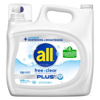 All Free & Clear Plus+ HE Жидкое моющее средство для стирки, 158 циклов, 237 жидких унций.