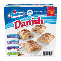 Датские пирожные с глазурью Hostess, набор разнообразных вкусов, 2.75 унции, 24 штуки.