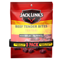 Jack Link’s Beef Tender Bites, Teriyaki, 3.25 унции, 3 штуки