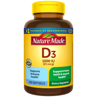 Nature Made Витамин D3 25 мкг., 650 мягких капсул