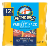 Пакет різноманітних сухого м'яса Pacific Gold Beef Jerky, 15 унцій, 12 штук