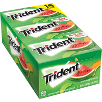 Trident Без Сахара Жевательная Резинка, Арбузная Спираль, 14 штук, 15 упаковок.