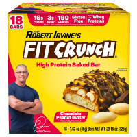 Батончики сывороточного протеина Chef Robert Irvine’s Fitcrunch, шоколадно-арахисовое масло, 18 штук по 1.62 унции.