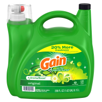 Gain  Ultra Concentrated + AromaBoost HE Жидкое стиральное средство, Оригинал, 159 загрузок, 208 жидких унций.
