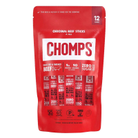 Оригинальные говяжьи палочки Chomps, Мягкие, 12 штук, упакованные по одной.