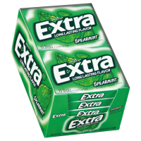 Экстра Без сахара жевательная резинка, вкус мяты, упаковка "Slim Pack", 15 палочек, 10 штук