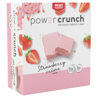 Power Crunch Протеїновий Батончик з Енергетикою та Кремом з полуницею, 1.4 унції, 12 штук