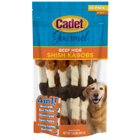 Косточки для собак Cadet Triple Flavored X-Large Shish Kabob, 10 шт, 2 упаковки
