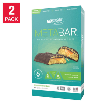 Metabar Шоколадно-карамельный и арахисовый вкус без сахара, 12 плиток, 2 упаковки