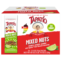 Змішані горіхи Tapatio, пікантна соус сальса, 2.5 унції, 24 штуки.