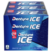 Жевательная резинка Dentyne Ice без сахара, Мятная, 12 штук.