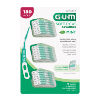 GUM Soft-Picks Advanced Mint, 180-count: GUM Софт-Пікс Покращений з м'ятним смаком, 180 штук.
