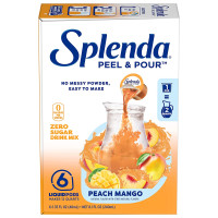 Splenda Peel and Pour Zero Calorie Drink Mix, лимонад персик манго , концентрат без сахара с натуральным вкусом