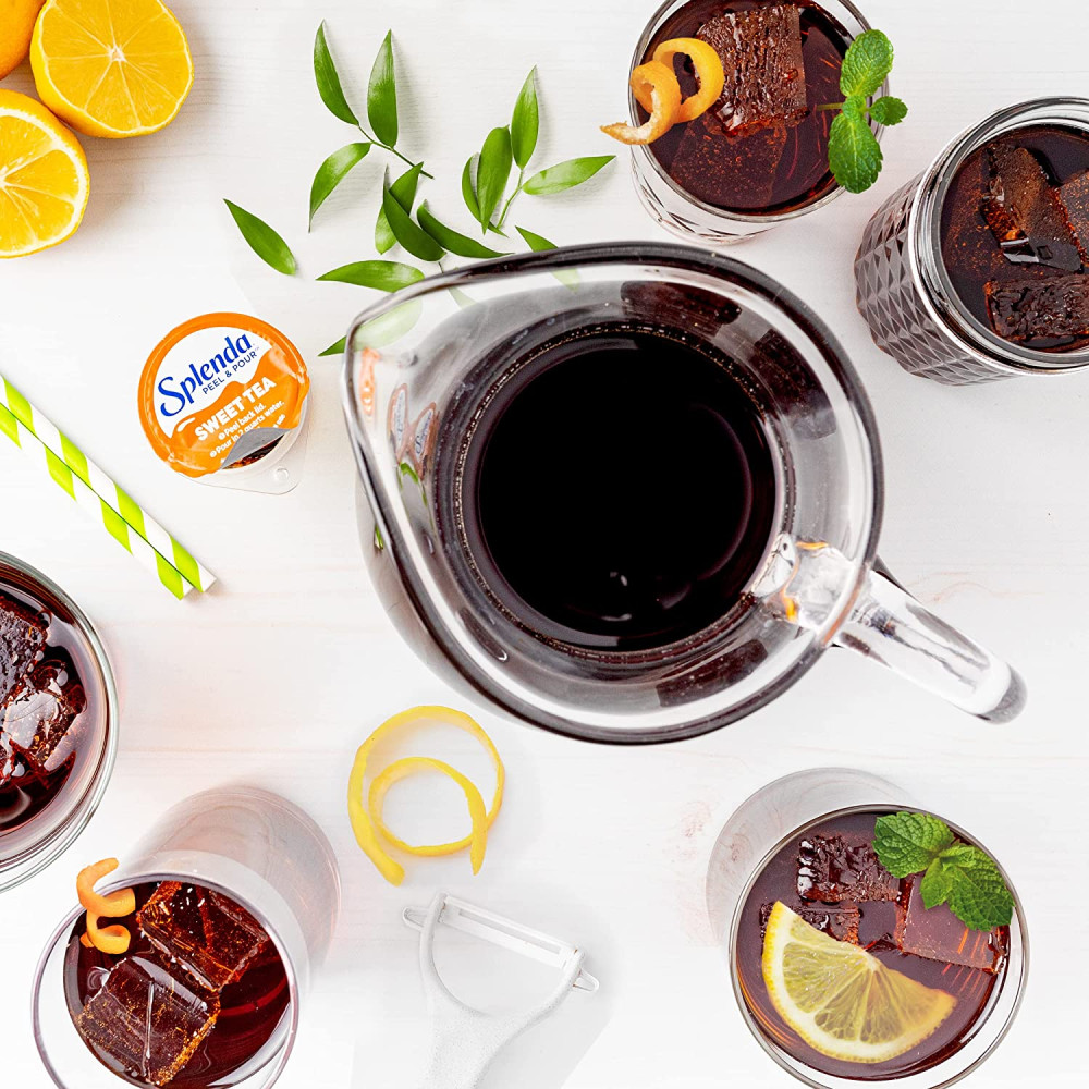 Splenda Peel and Pour Zero Calorie Drink Mix, лимонад sweet tea, концентрат без сахара с натуральным вкусом