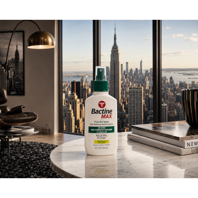Спрей Bactine MAX First Aid Spray с лидокаином 4% для обработки ран и обезболивания