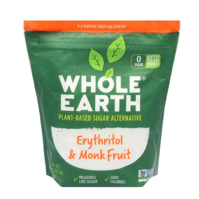 Заменитель сахара эритритол и монк фрут  Whole Earth Sweetener Erythritol & Monk Fruit 908 г США