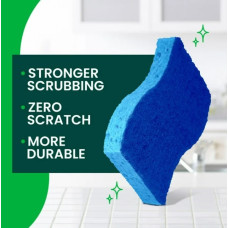 Губка для мытья посуды Scotch-Brite Zero Scratch США экологическая 3 шт