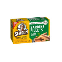 Сардины филе Season Sardine Fillets в оливковом масле консервы 124 г США 