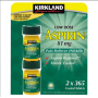 Аспирин Aspirin Low Dose Kirkland 81 мг, 730 таблеток