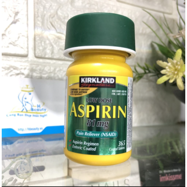 Аспирин Aspirin Low Dose Kirkland 81 мг, 365 таблеток
