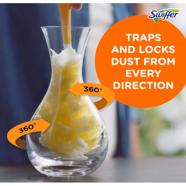 Пылесборник Swiffer Duster Heavy Duty с телескопической ручкой 90 см + 3 сменные насадки США