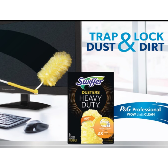 Пылесборник Swiffer Duster Heavy Duty с телескопической ручкой 90 см + 3 сменные насадки США