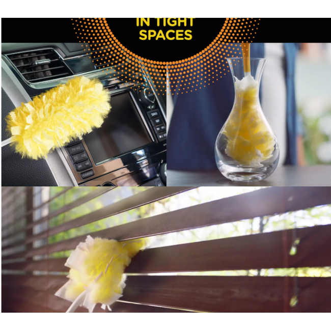 Пылесборник Swiffer Duster Heavy Duty с телескопической ручкой 90 см + 3 сменные насадки США