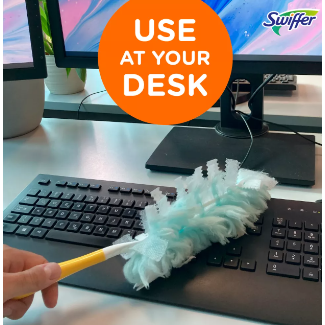 Пылесборники Swiffer Dusters TRAP + LOCK Lavender, набор 18 шт. — удаляют до 95% аллергенов, аромат лаванды США