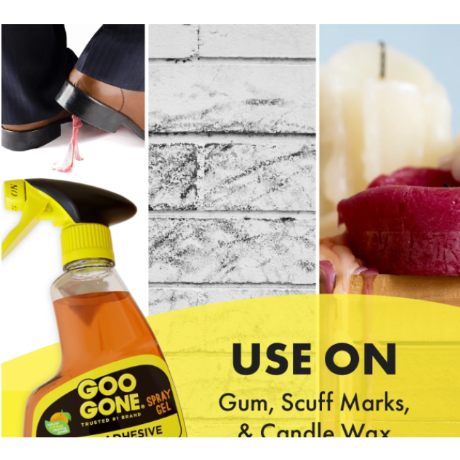 Средство для удаления клея Goo Gone Spray Gel 354 мл — апельсиновый аромат, гелевая формула, против пятен и липких следов США