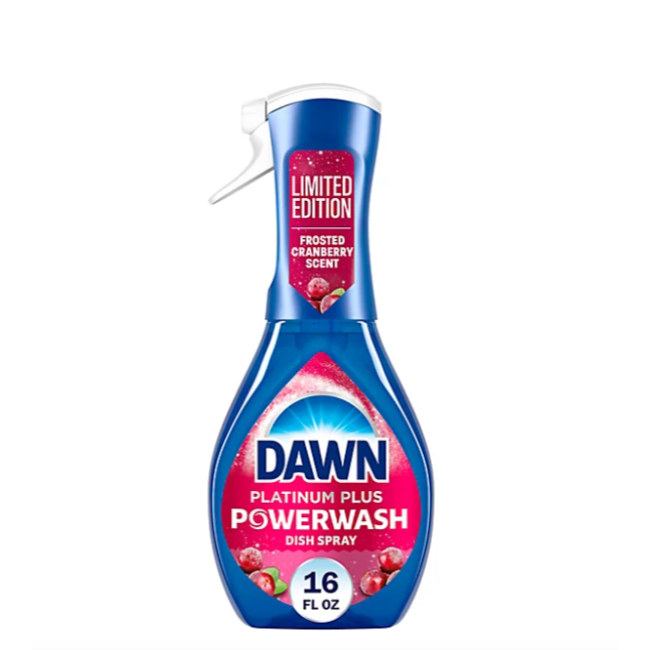 Спрей для мытья посуды Dawn Platinum Powerwash cranberry c ароматом клюквы 473 мл США