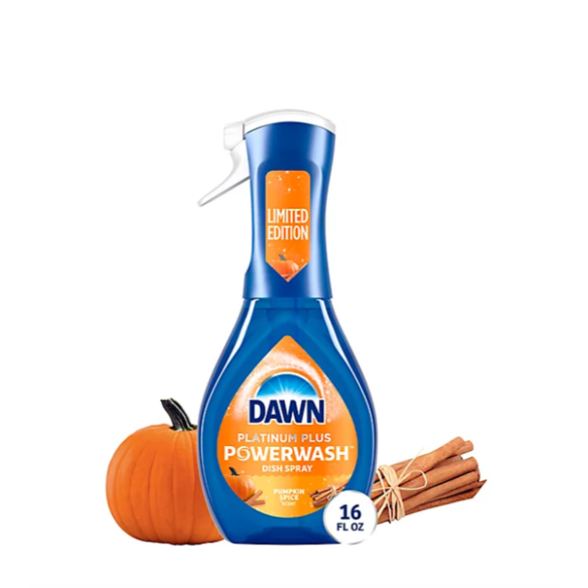 Спрей для мытья посуды Dawn Platinum Powerwash Pumpkin Spice с ароматом тыквенных пряностей 473 мл США