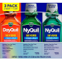 Vicks DayQuil + NyQuil Severe — набор 3 сиропа от кашля и простуды/гриппа (1 дневной + 2 ночных), 354 мл × 3, США