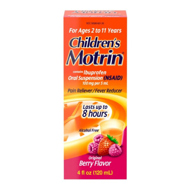 Детский сироп Children’s Motrin Berry Flavor с ибупрофеном 120 мл