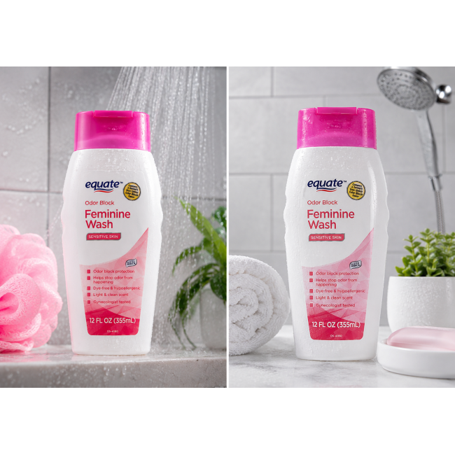 Гель для інтимної гігієни Equate Odor Block Feminine Wash для чутливої шкіри 355 мл, США