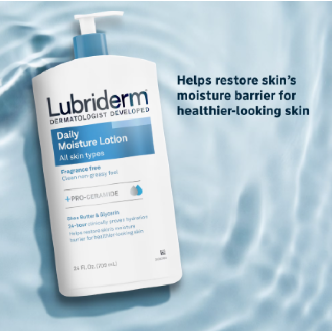 Увлажняющий лосьон для тела Lubriderm Daily Moisture без отдушек, 709 мл США