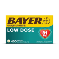 Аспірин Bayer Low Dose Aspirin Pain Reliever Tablets, 81 mg (400 ct.) США