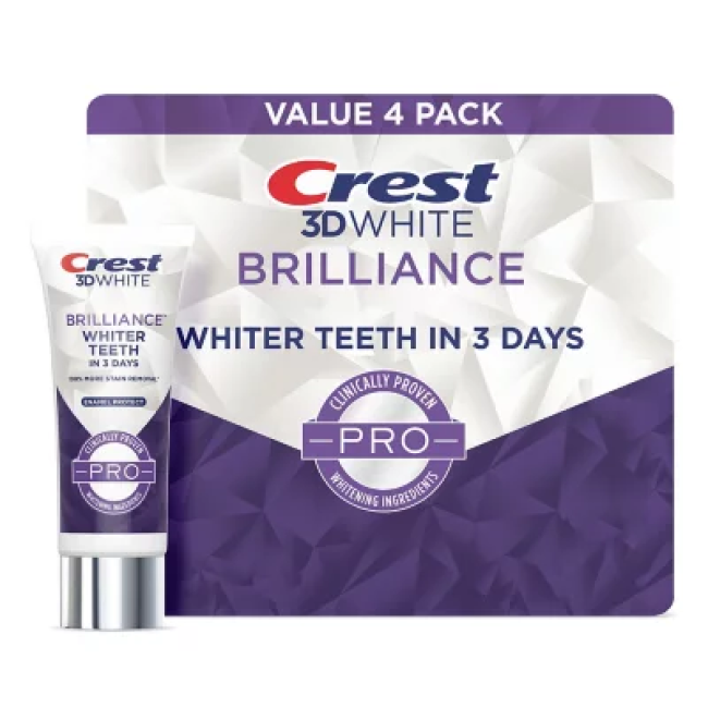 Crest 3D White Brilliance PRO Enamel Protect Toothpaste (3 oz., 4 pk.)