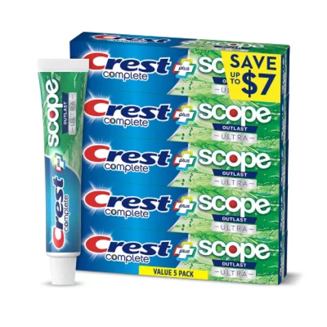 Crest Complete + Scope Outlast Ultra Toothpaste (6.3 oz., 5 pk.)