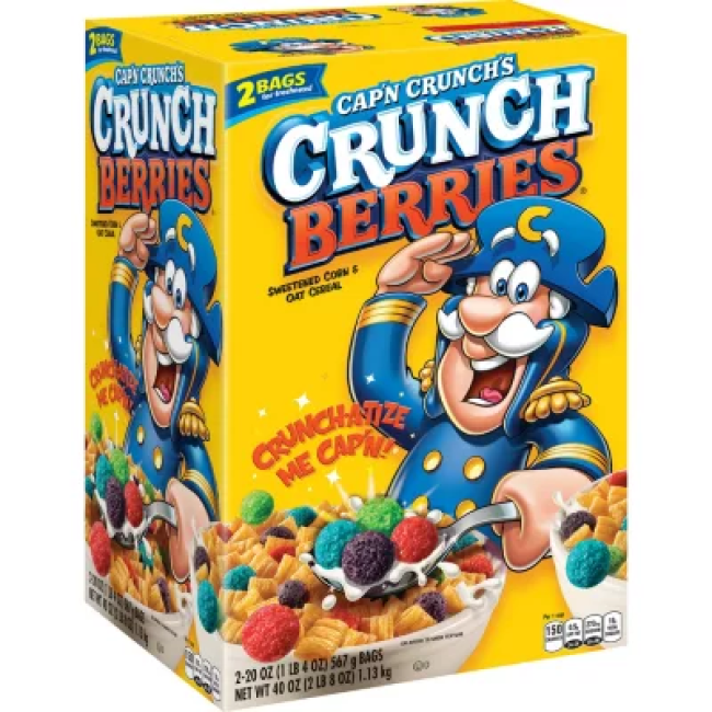 Хлопья Cap'n Crunch's Crunch Berries Cereal (40 oz.)