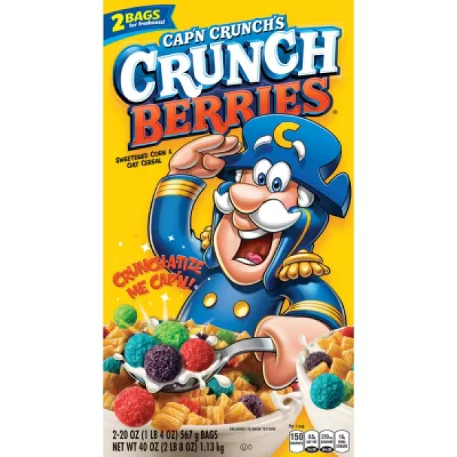 Хлопья Cap'n Crunch's Crunch Berries Cereal (40 oz.)