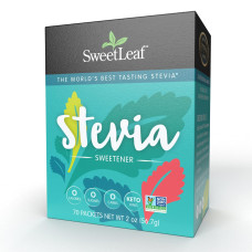 Заменитель сахара стевия SweetLeaf Stevia Packets - Zero Calorie Stevia Powder 70 Count