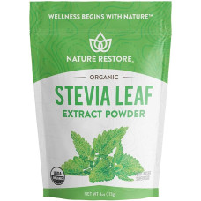 Заменитель сахара стевия Nature Restore USDA Certified Organic Stevia Leaf Extract Powder, 4 ounces