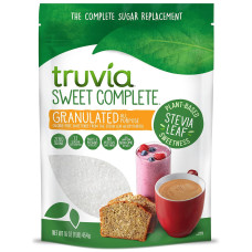 Заменитель сахара стевия Truvia Sweet Complete Granulated All-Purpose Calorie-Free Sweetener from the Stevia Leaf, 16 oz Bag