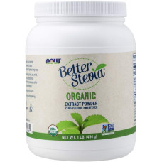 Заменитель сахара стевия Now Foods Better Stevia Certified Organic Extract Powder 1 Lb (454 G) Powder