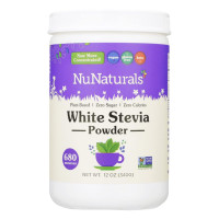 Заменитель сахара стевия NuNaturals White Stevia Powder, Plant-Based Sugar Substitute, Zero Calorie Sweetener, 12 oz