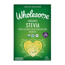 Заменитель сахара стевия Wholesome Sweeteners Organic Stevia, 1 Gram Packets, 120 Count