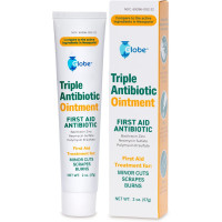 Мазь с тройным антибиотиком Globe (2 oz Triple Antibiotic First Aid Antibiotic Ointment, 24-Hour Infection Protection, Wound Care Treatment for Minor Scrapes, Burns and Cuts (2 oz Tube)               США