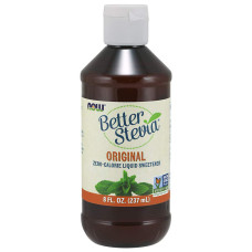 Заменитель сахара стевия NOW Foods BetterStevia Original Zero-Calorie Liquid Sweetener, Keto Friendly, Suitable for Diabetics, No Erythritol, 8-Ounce