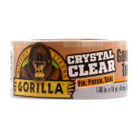 Жидкая изолента Gorilla Crystal Clear Repair Duct Tape, 1.88” x 18 yd, Clear, (Pack of 1)